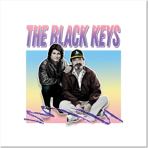 The Black Keys / Retro Style Aesthetic Meme Parody Design Wall Art by DankFutura